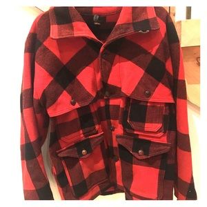 Vintage LL Bean Wool Hunting coat red plain